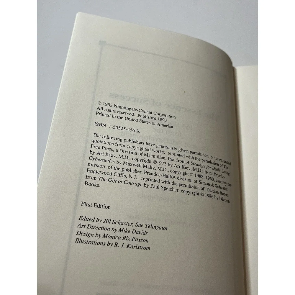 The Essence of Success by Nightingale, Earl First Edition